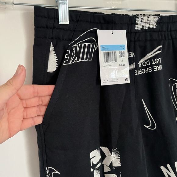 Nike Kids French Terry Shorts Size Medium - Picture 6 of 9